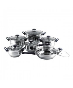 Set oale inox 12 piese ZLN-4038, Potrivit pentru toate sursele de caldura, inclusiv inductie, Floria