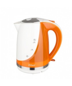 Cana electrica ZILAN ZLN-1303, Capacitate 1.7L, 1850-2200W, Baza rotativa,Portocaliu