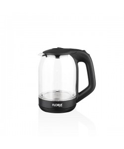 Cana fierbator din sticla FLORIA ZLN-3505, Leduri iluminare apa, Putere 1500 W, Capacitate 1.8L