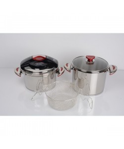 Set oale sub presiune din inox 5 piese ZILAN ZLN-0030, Capacitate 4 si 6 litri