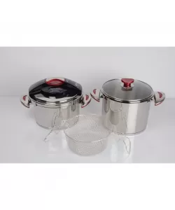Set oale sub presiune din inox 5 piese ZILAN ZLN-0030, Capacitate 4 si 6 litri Set oale sub presiune din inox 5 piese ZILAN ZLN-0030, Capacitate 4 si 6 litri