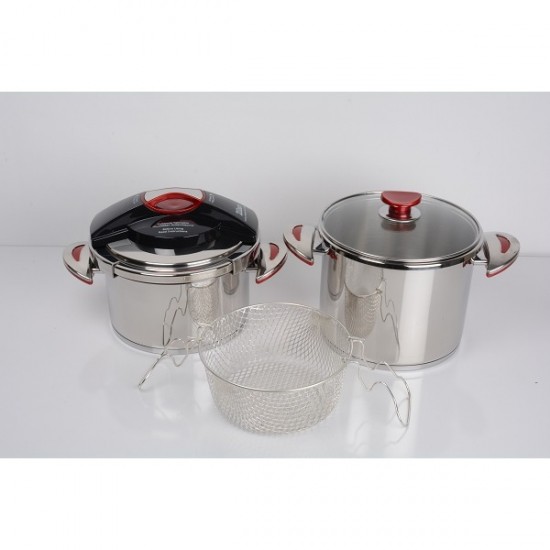 Set oale sub presiune din inox 5 piese ZILAN ZLN-0030, Capacitate 4 si 6 litri