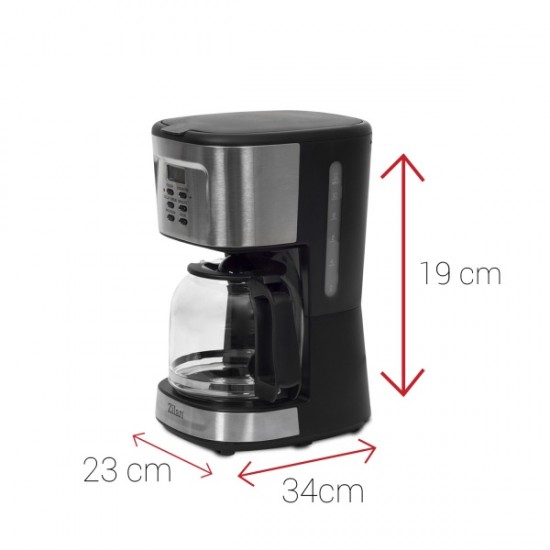 Filtru cafea digital Zilan ZLN-1440, 900 W, 1.5 l, programare si amanare