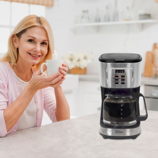 Filtru cafea digital Zilan ZLN-1440, 900 W, 1.5 l, programare si amanare