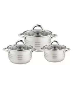 Set oale Floria ZLN-4083, 6 piese, pentru toate sursele de caldura, Inox Set oale Floria ZLN-4083, 6 piese, pentru toate sursele de caldura, Inox