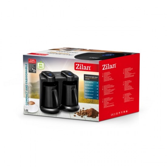 Aparat pentru preparat cafea turceasca dublu Zilan ZLN1291 Negru, Putere 400-400W, Capacitate 250-250ml