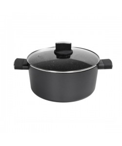 Cratita aluminiu 24 cm, 3L cu capac ZILAN ZLN-1983