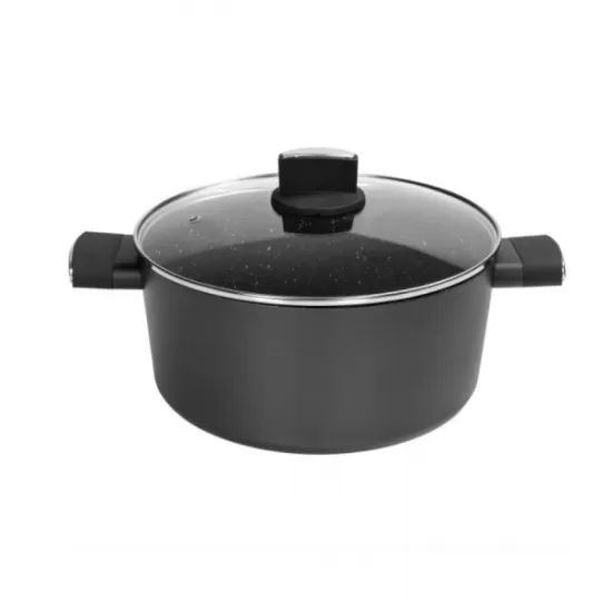 Cratita aluminiu 24 cm, 3L cu capac ZILAN ZLN-1983