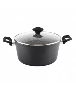 Oala cu capac sticla Zilan ZLN-3321, Diametru 24 cm, Inaltime 12 cm, Material aluminiu, Interior granit, Compatibil inductie Oala cu capac sticla Zilan ZLN-3321, Diametru 24 cm, Inaltime 12 cm, Material aluminiu, Interior granit, Compatibil inductie