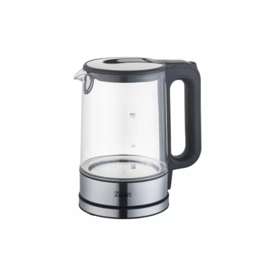 Fierbator cu LED albastru Zilan ZLN1796, 1.7L, 2200 W, transparent