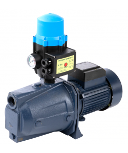 Kit Hidrofor electronic cu pompa de suprafata DRK JET100P, 0.75 Kw, 80l/min, inaltime refulare 55m + Presostat electronic automat LPC-2
