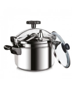 Oala sub presiune inox Zilan ZLN-3055, Capacitate 8L, Suplimentar capac sticla termorezistenta