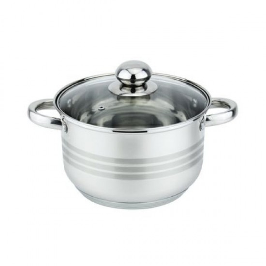 Oala Zilan ZLN-7260 inox cu capac diametru 26 cm, capacitate 8 L