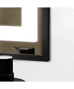 Oglinda LED Touch Favola Sistem Dezaburire Rama Neagra Ceas si Temperatura 75x90 cm Colectia Marcello Funghi Oglinda LED Touch Favola Sistem Dezaburire Rama Neagra Ceas si Temperatura 75x90 cm Colectia Marcello Funghi