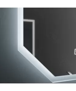 Oglinda LED Senzor Hexaluce Sistem Dezaburire si Ceas 60x80 cm Colectia Marcello Funghi Oglinda LED Senzor Hexaluce Sistem Dezaburire si Ceas 60x80 cm Colectia Marcello Funghi