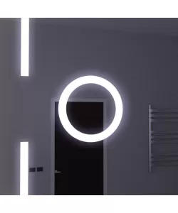 Oglinda LED Touch cu Functie Dezaburire Ceas si Lupa Cosmetica Rama Neagra 120x80 cm, colectia Marcello Funghi Oglinda LED Touch cu Functie Dezaburire Ceas si Lupa Cosmetica Rama Neagra 120x80 cm, colectia Marcello Funghi