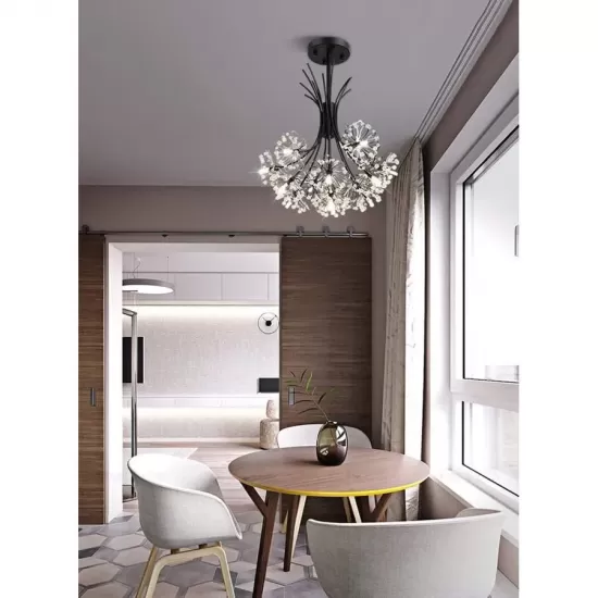 Candelabru Cristal Zetos 13XG4 Negru Candelabru Cristal Zetos 13XG4 Negru
