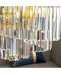 Candelabru Cristal Grant 6x E27 Auriu