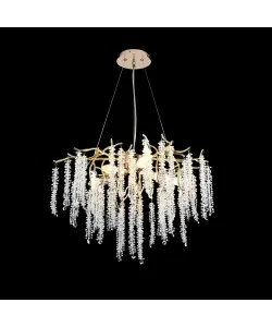 Candelabru Cristal Judson 6x E14 Auriu