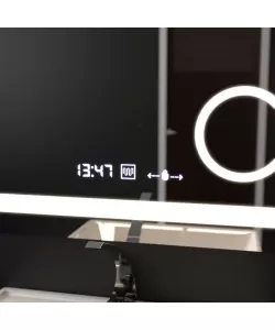 Oglinda LED Senzor Miley Sistem Dezaburire Ceas Temperatura 80x80 CM Colectia Marcello Funghi