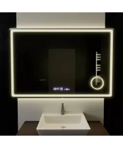 Oglinda LED Senzor Kjellor Sistem Dezaburire si Ceas 120x80 cm Colectia Marcello Funghi Oglinda LED Senzor Kjellor Sistem Dezaburire si Ceas 120x80 cm Colectia Marcello Funghi