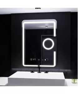 Oglinda LED Senzor Fortuna, cu functie Dezaburire si lupa Cosmetica, 60x80 cm, colectia Marcello Funghi Oglinda LED Senzor Fortuna, cu functie Dezaburire si lupa Cosmetica, 60x80 cm, colectia Marcello Funghi