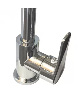 Baterie Bucatarie Inox, Crom, Pipa Rotativa, Inalta WH207