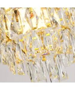 Candelabru Cristal Leira 5X E14 Auriu