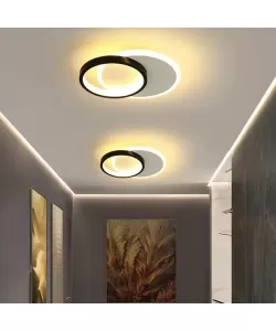 Aplica LED Smalon, 11W, Negru si Alb, IP.20, Rotunda, 4000K