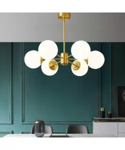 Lustra Lumeno 6x G9 Alb Auriu