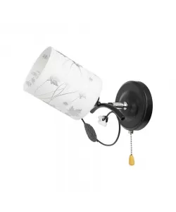 Aplica Aludra, 1*E27, Alb cu Negru, Sticla si Metal Aplica Aludra, 1*E27, Alb cu Negru, Sticla si Metal