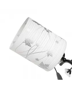 Aplica Aludra, 1*E27, Alb cu Negru, Sticla si Metal