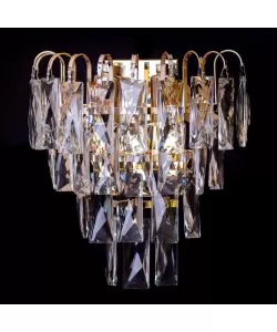 Aplica Amaia, 2*E14, Auriu, Metal si Cristal Aplica Amaia, 2*E14, Auriu, Metal si Cristal