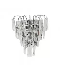 Aplica Amora, 2*E14, Argintiu, Metal si Cristal Aplica Amora, 2*E14, Argintiu, Metal si Cristal