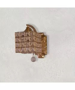 Aplica Aura, 1*E27, Auriu, Metal si Cristal