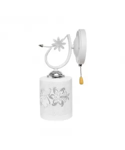 Aplica Carinaes, 1*E27, Sticla si Metal, Alb