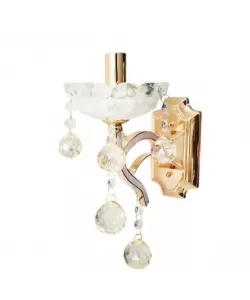 Aplica Cristal Angel 1x E14 Alb Auriu