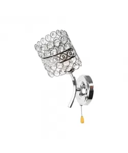 Aplica Catrina Cristal, 1*E27, Metal, Crom