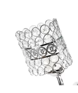 Aplica Catrina Cristal, 1*E27, Metal, Crom