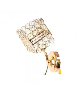 Aplica Catrina Cristal, 1*E27, Patrata, Auriu