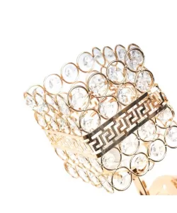 Aplica Catrina Cristal, 1*E27, Patrata, Auriu