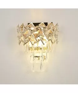 Aplica Cristal Alara 2x E27 Auriu