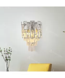 Aplica Cristal Amara 2x E27 Argintiu