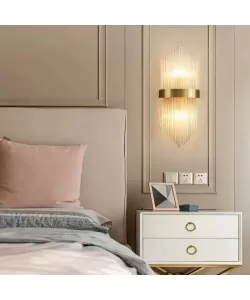 Aplica Cristal Ezequiel 2x E14 Auriu