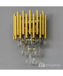 Aplica Cristal Izabella 2x E14 Auriu