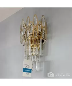 Aplica Cristal Jeannette 2x E14 Auriu