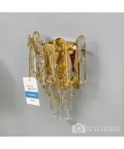 Aplica Cristal Katherine 2x E14 Auriu