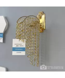 Aplica Cristal Sapphire 1x E27 Auriu