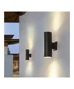 Aplica Exterior Valeria, 2*GU10, Negru, Metal si Sticla