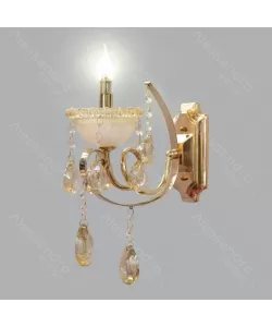 Aplica Giala, 1*E14, Auriu, Metal si Cristal